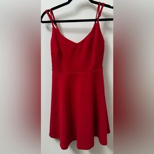 Lulu's Scarlet Double Strap Mini Dress